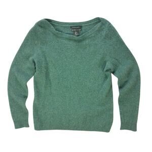 Tahari Women’s 100% Cashmere Sweater Size Large Green Pure Luxe